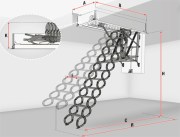 Escalera Escamoteable Electrica de tijera