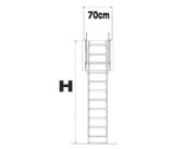 Escalera Escamoteable de tijera para altillo