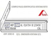 Placa identificativa ventana